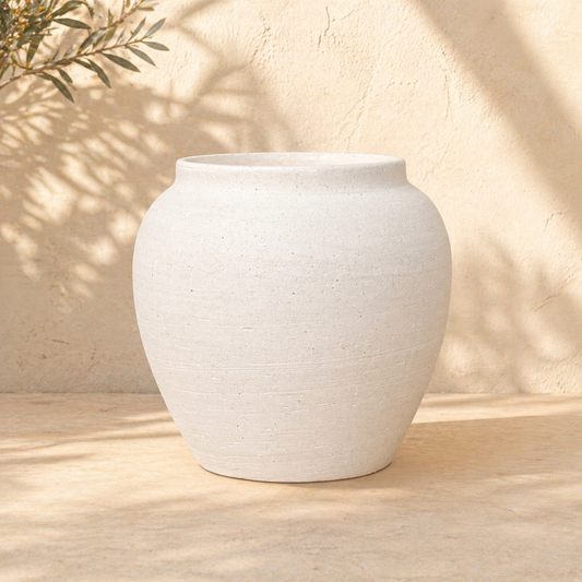 White Stone Vase